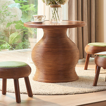 Retro Wood Round Coffee Table