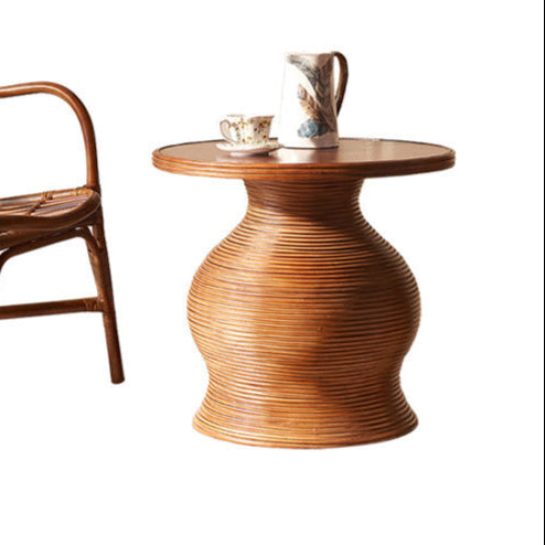 Retro Wood Round Coffee Table