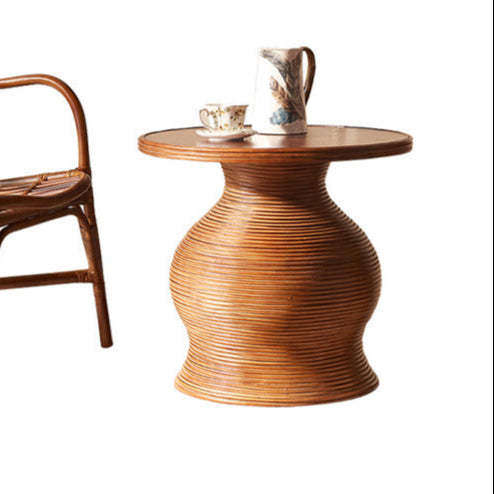 Retro Wood Round Coffee Table