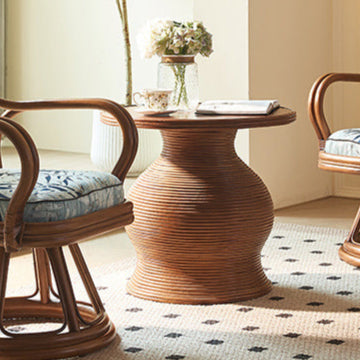 Retro Wood Round Coffee Table