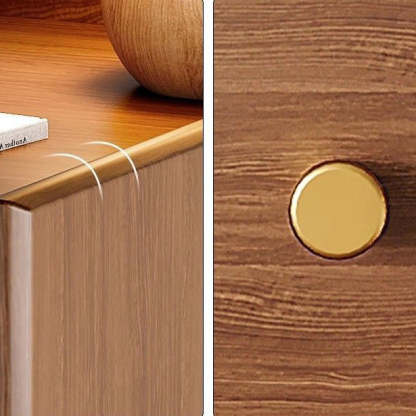 Contemporary Solid Wood Ultra-Narrow 2-Drawer Nightstand