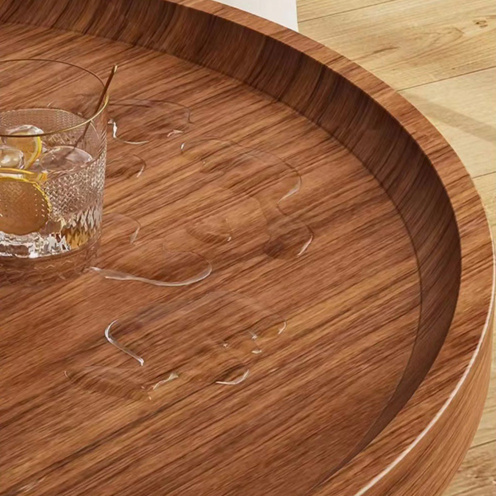 Japanese Wood Round Tray-Top End Table