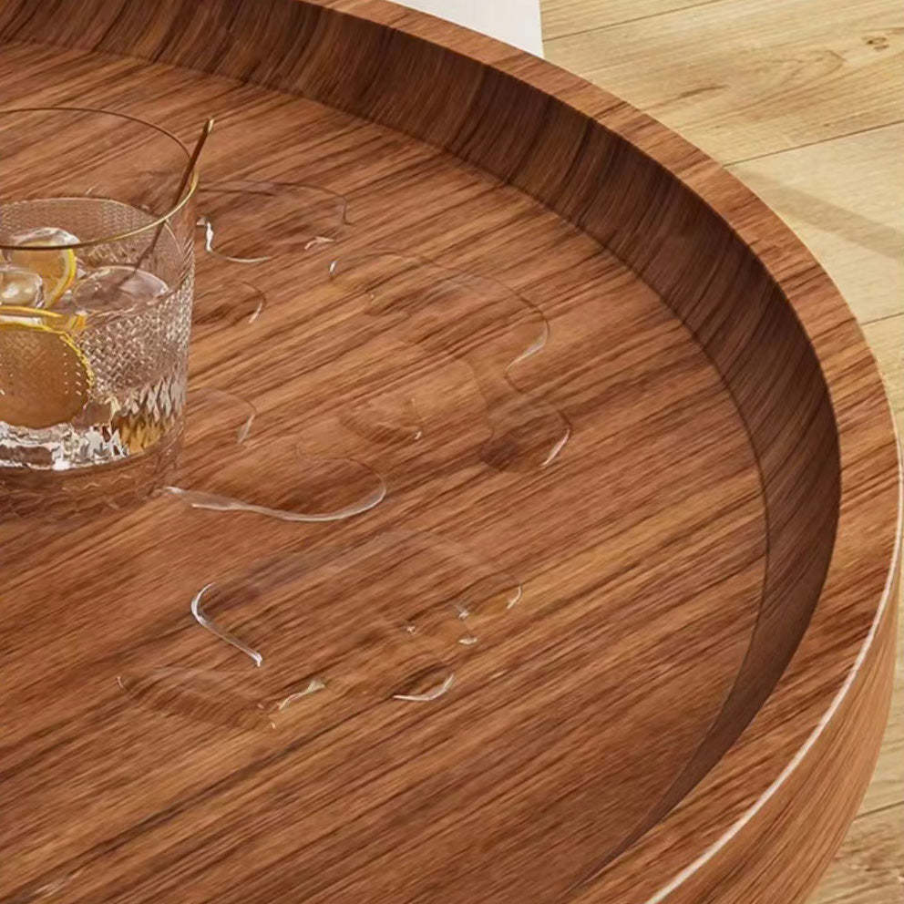 Japanese Wood Round Tray-Top End Table