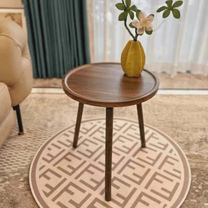 Japanese Wood Round Tray-Top End Table