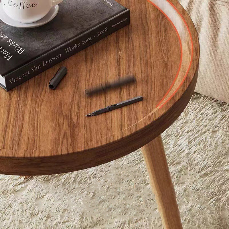 Japanese Wood Round Tray-Top End Table