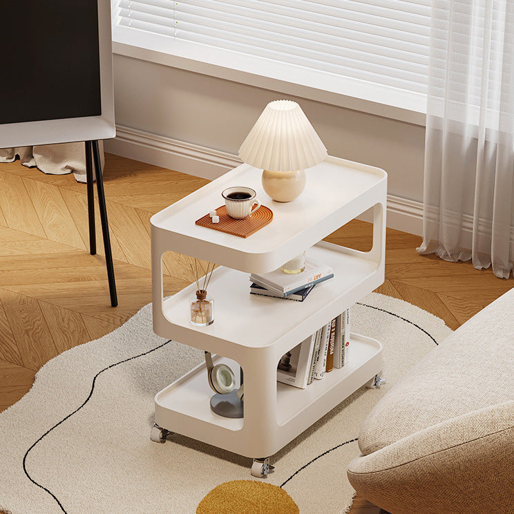 Modern Sintered Stone 3-Tier Movable End Table
