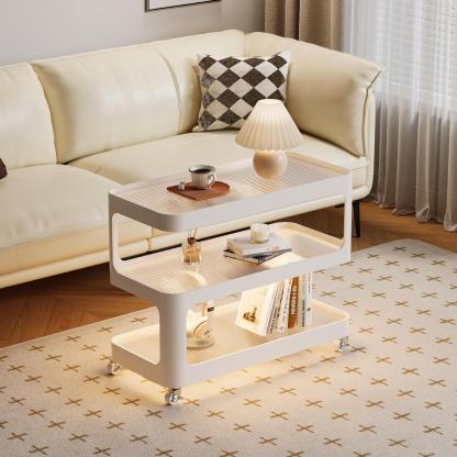 Modern Sintered Stone 3-Tier Movable End Table
