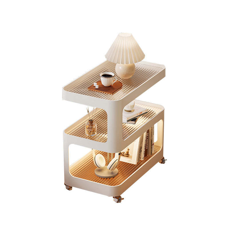 Modern Sintered Stone 3-Tier Movable End Table