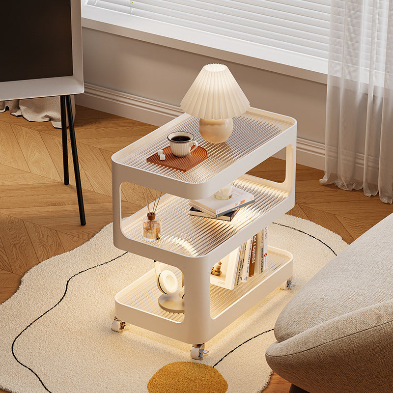 Modern Sintered Stone 3-Tier Movable End Table