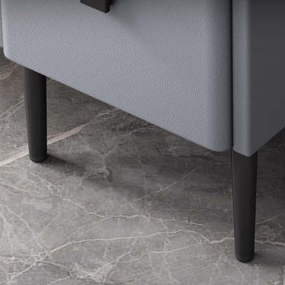 Contemporary Sintered Stone Nightstand — Dark Blue