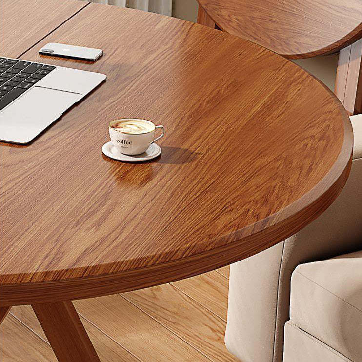 Modern Round Solid Wood Foldable Dining Table