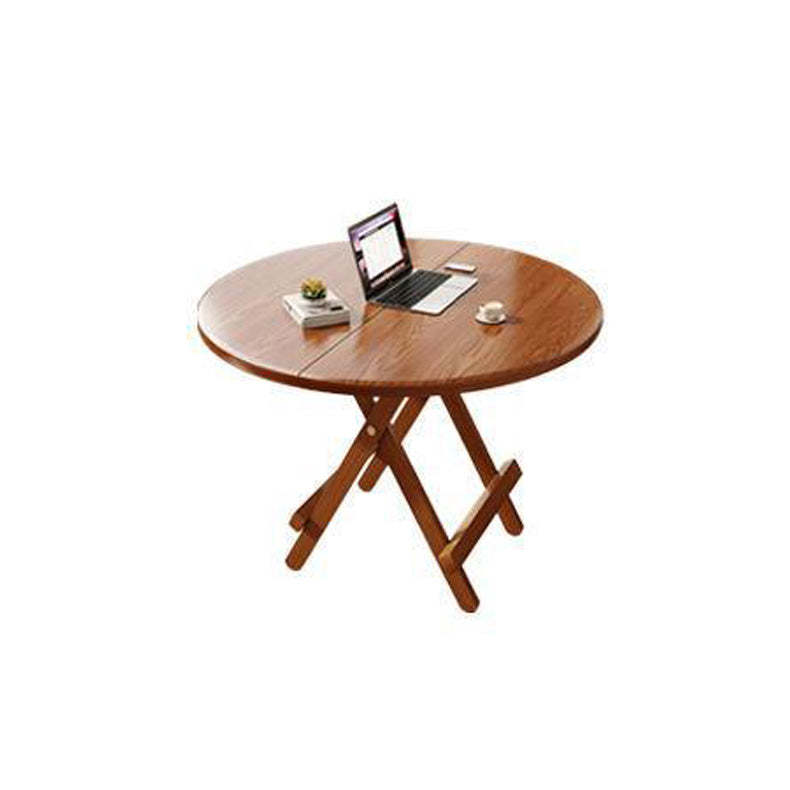 Modern Round Solid Wood Foldable Dining Table