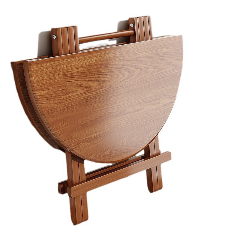 Modern Round Solid Wood Foldable Dining Table