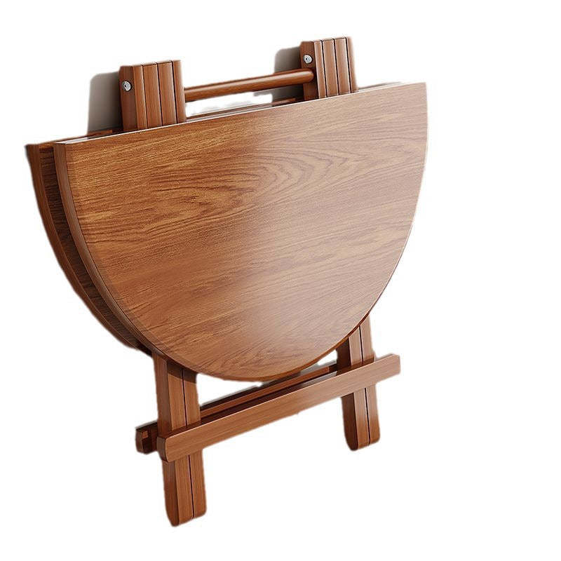 Modern Round Solid Wood Foldable Dining Table
