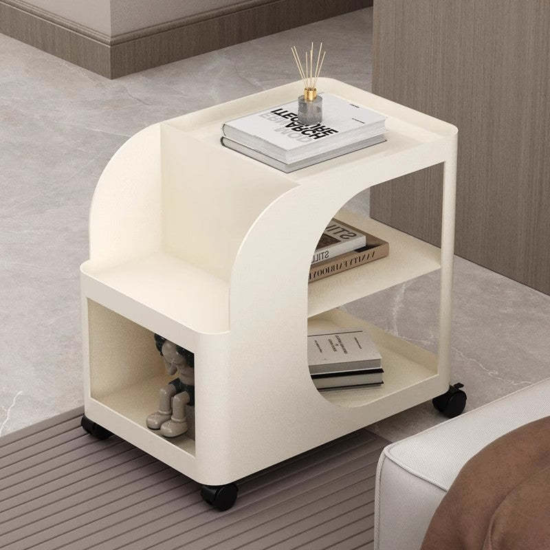 Mid-Century Geometric Arc Iron 2-Tier End Table