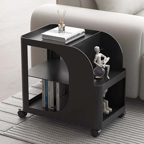 Mid-Century Geometric Arc Iron 2-Tier End Table