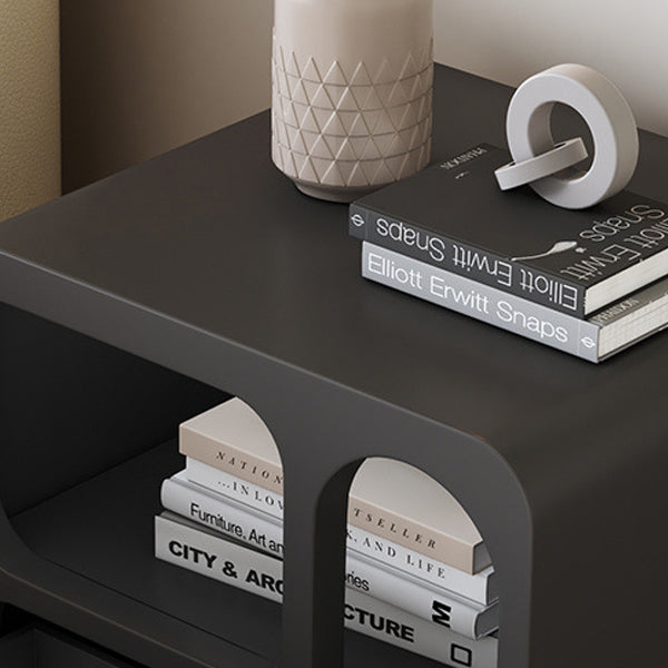 Contemporary Cube Solid Wood 1-Drawer Nightstand