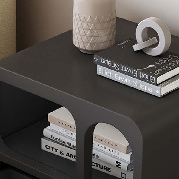 Contemporary Cube Solid Wood 1-Drawer Nightstand