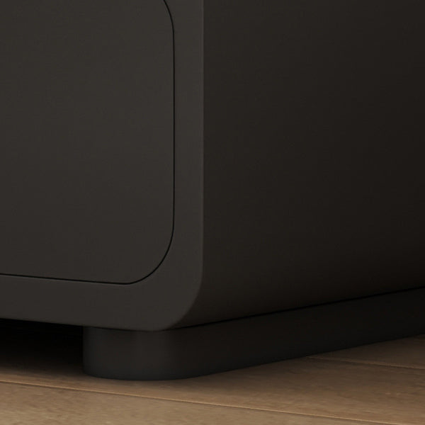 Contemporary Cube Solid Wood 1-Drawer Nightstand