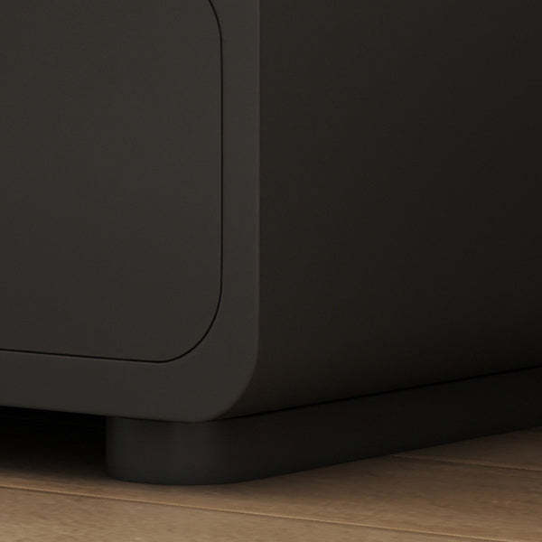Contemporary Cube Solid Wood 1-Drawer Nightstand
