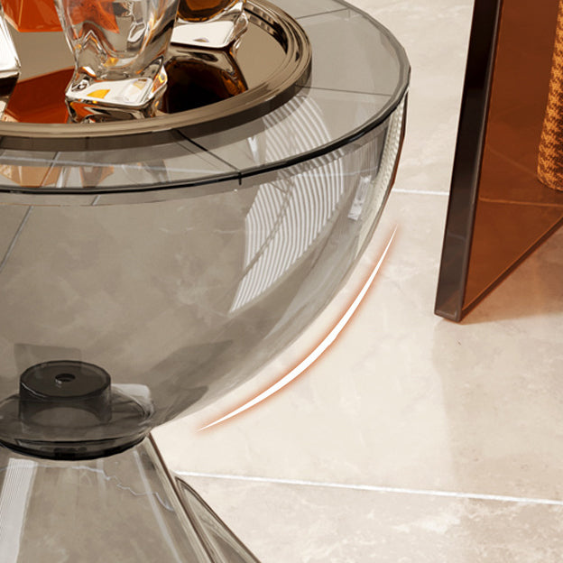 Contemporary Bear Plastic Round Coffee Table — Gray