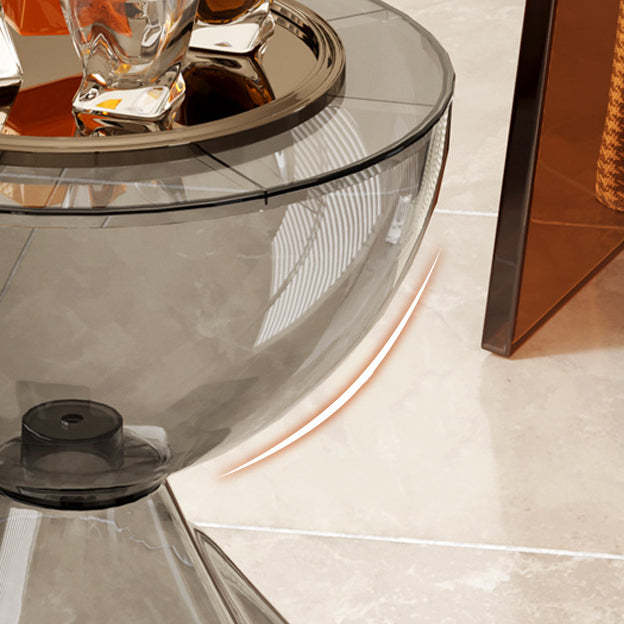 Contemporary Bear Plastic Round Coffee Table — Gray