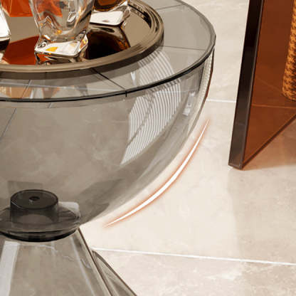 Contemporary Bear Plastic Round Coffee Table — Gray