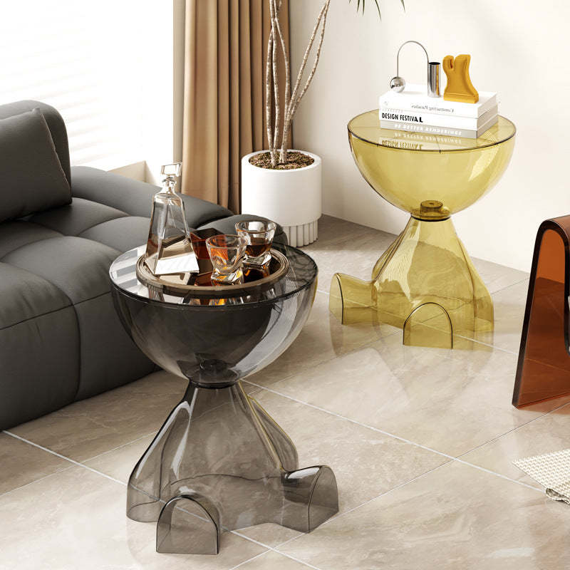 Contemporary Bear Plastic Round Coffee Table