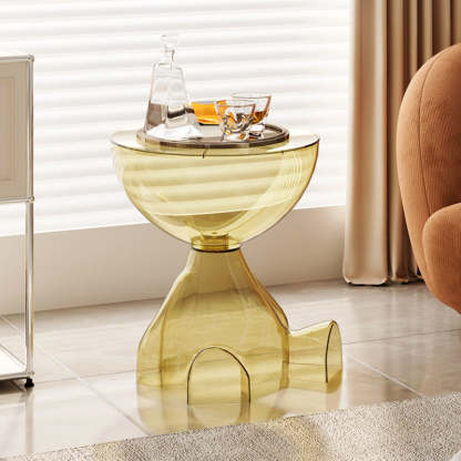 Contemporary Bear Plastic Round Coffee Table