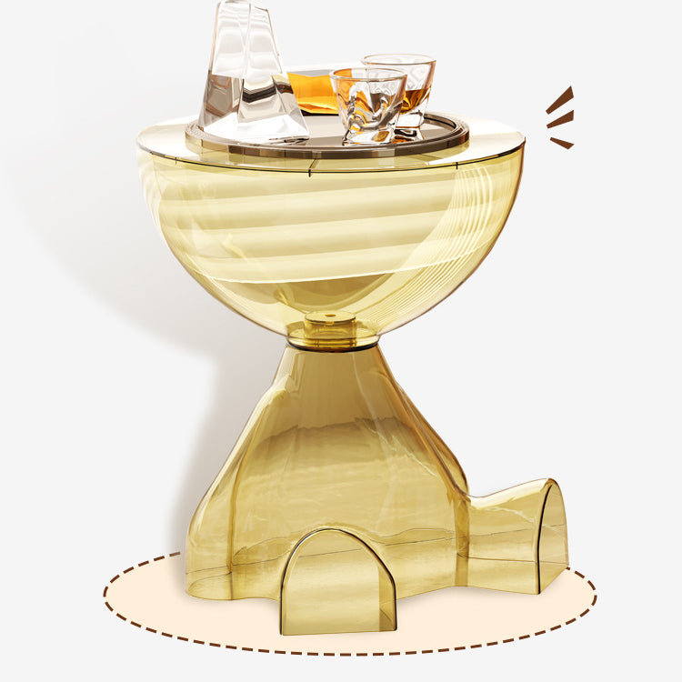 Contemporary Bear Plastic Round Coffee Table