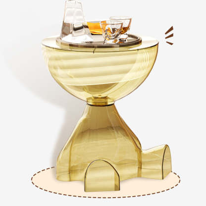 Contemporary Bear Plastic Round Coffee Table