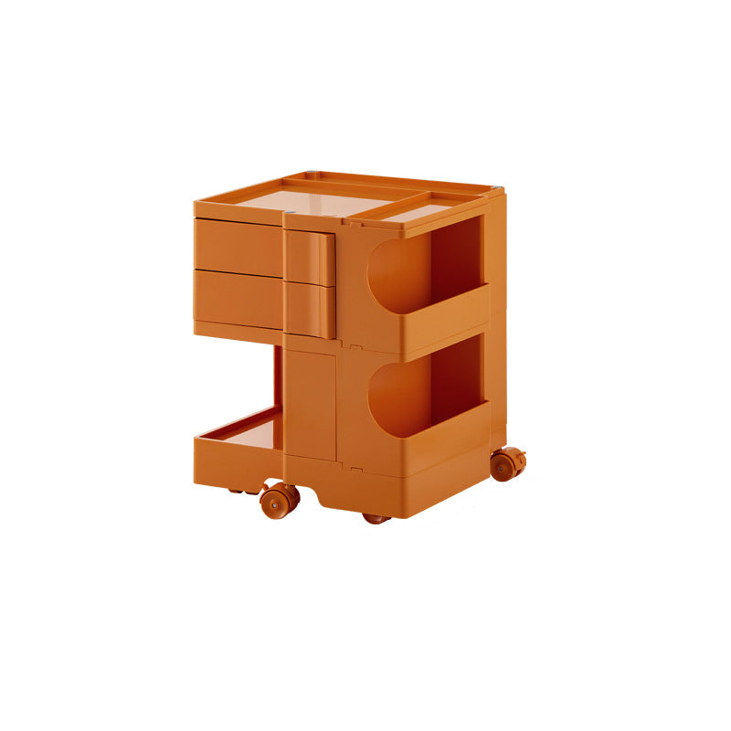 Nordic 2-Tier Rotational Side Table with Casters