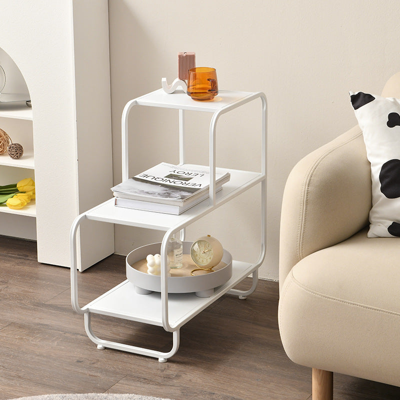 Nordic Iron 3-Tier Rectangular Side Table — Black
