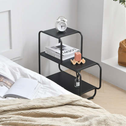 Nordic Iron 3-Tier Rectangular Side Table