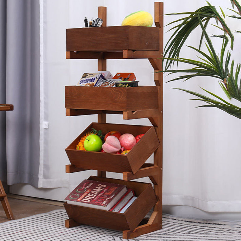 Farmhouse Wooden 3/4-Tier Snack Storage Display Shelves