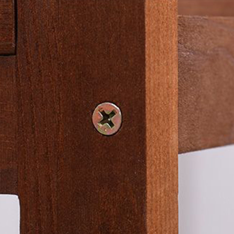 Farmhouse Wooden 3/4-Tier Snack Storage Display Shelves — 4 / Without Wheels / Walnut Wood Color