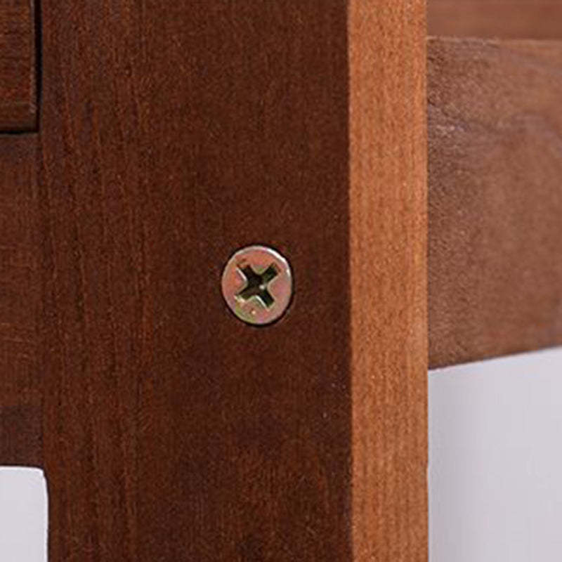 Farmhouse Wooden 3/4-Tier Snack Storage Display Shelves — 4 / Without Wheels / Walnut Wood Color