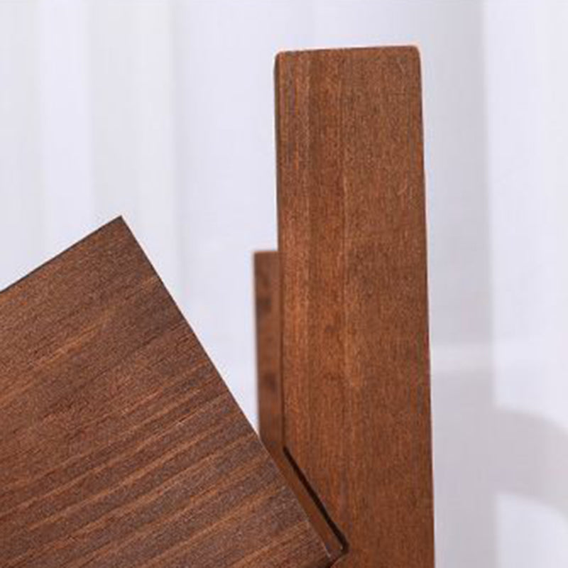 Farmhouse Wooden 3/4-Tier Snack Storage Display Shelves — 4 / With Wheels / Walnut Wood Color