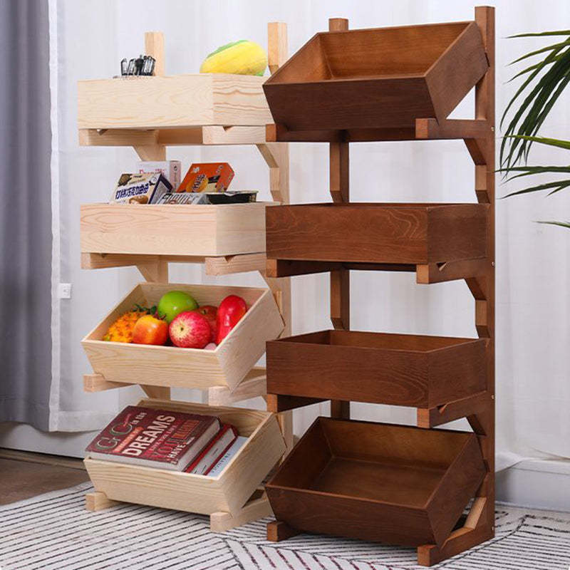 Farmhouse Wooden 3/4-Tier Snack Storage Display Shelves