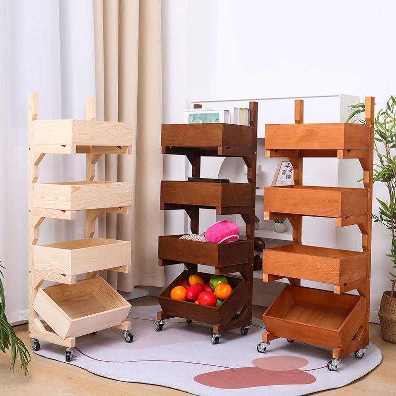 Farmhouse Wooden 3/4-Tier Snack Storage Display Shelves