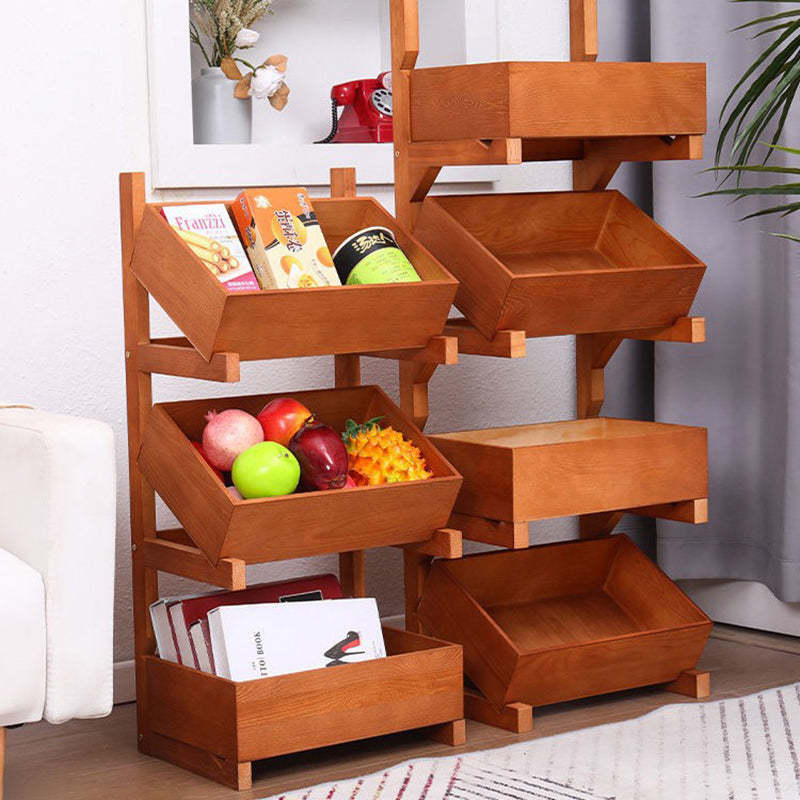 Farmhouse Wooden 3/4-Tier Snack Storage Display Shelves