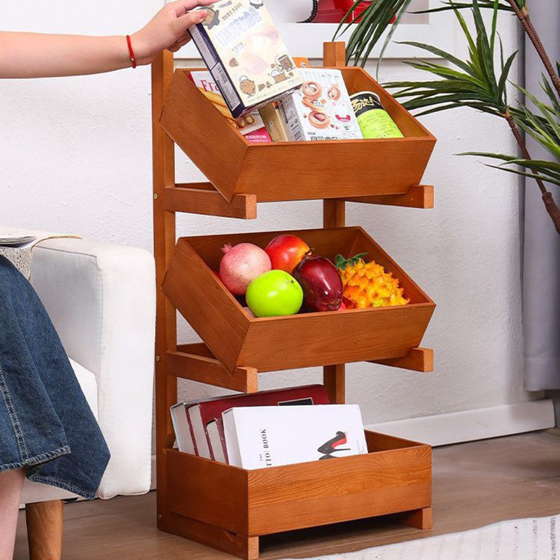 Farmhouse Wooden 3/4-Tier Snack Storage Display Shelves