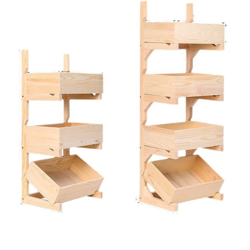 Farmhouse Wooden 3/4-Tier Snack Storage Display Shelves