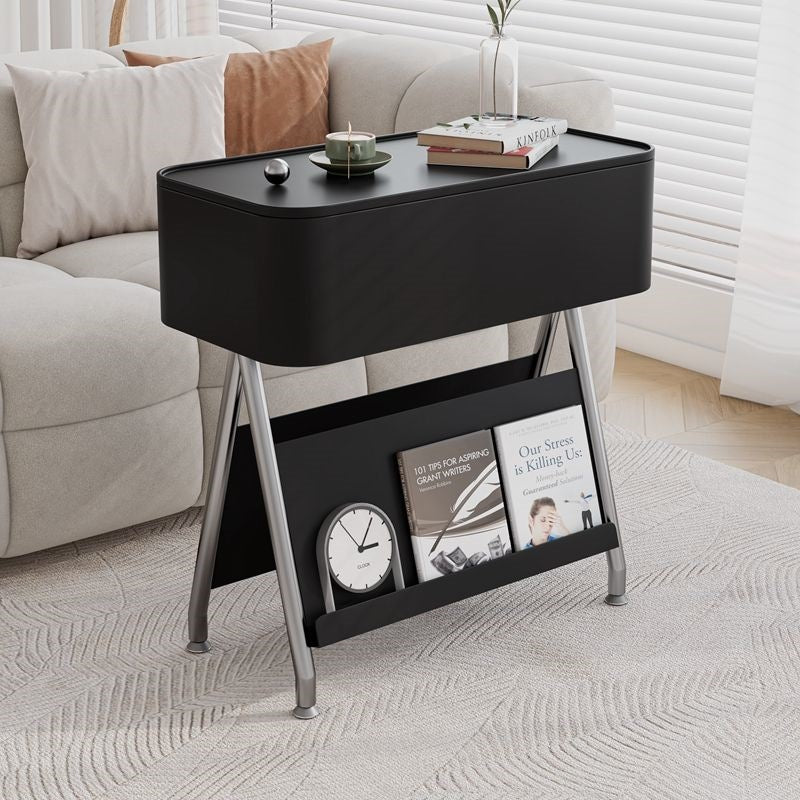 Scandinavian Rotatable Tray Top Storage Side Table