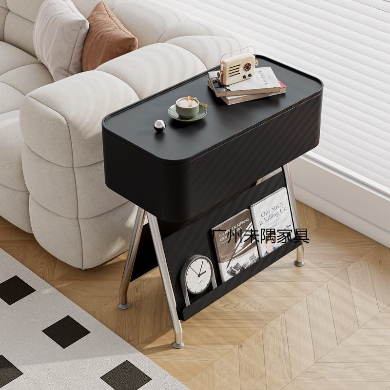 Scandinavian Rotatable Tray Top Storage Side Table