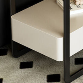 Contemporary Sintered Stone 2-Tier Side Table