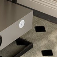 Contemporary Sintered Stone 2-Tier Side Table