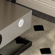 Contemporary Sintered Stone 2-Tier Side Table