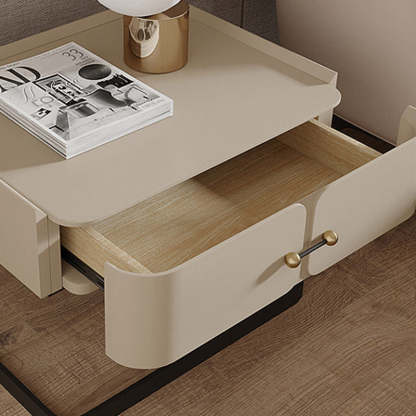 Mid-Century Eco-Board Carbon Steel 1-Drawer Nightstand