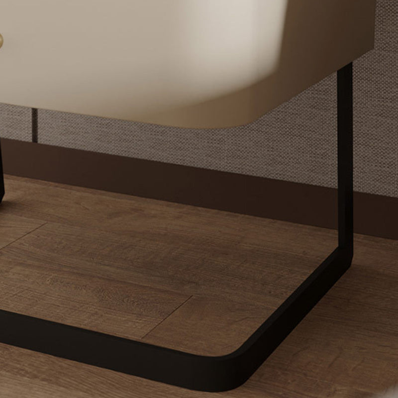 Mid-Century Eco-Board Carbon Steel 1-Drawer Nightstand